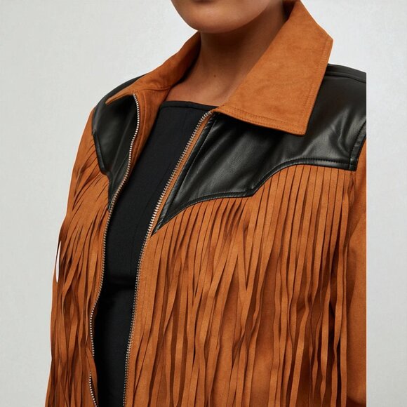 WeWoreWhat Fringe Jacket Size Medium - Picture 4 of 13